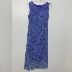 EUC Vintage Believe Lavender Floral‎ Sheath Dress